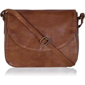 Genuine Leather Shoulder Crossbody Purse with Adjustable Strap, Mobile Pocket